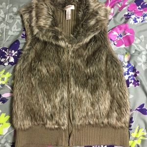 Faux fur vest